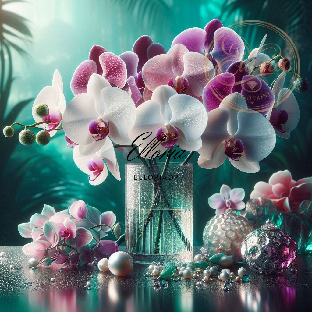 Élégance des Orchidées / Elloria diamant painting
