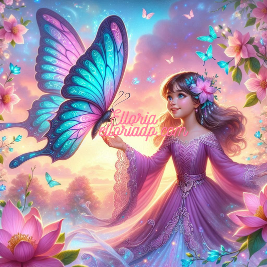 💎 Diamond Painting – Élina et le papillon des songes