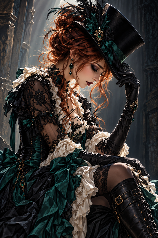 L’Émeraude de Minuit – Diamond Painting Gothique | Elloria