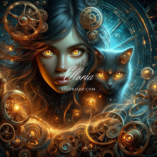⚙️ Diamond Painting – Elloria Gardienne du Temps