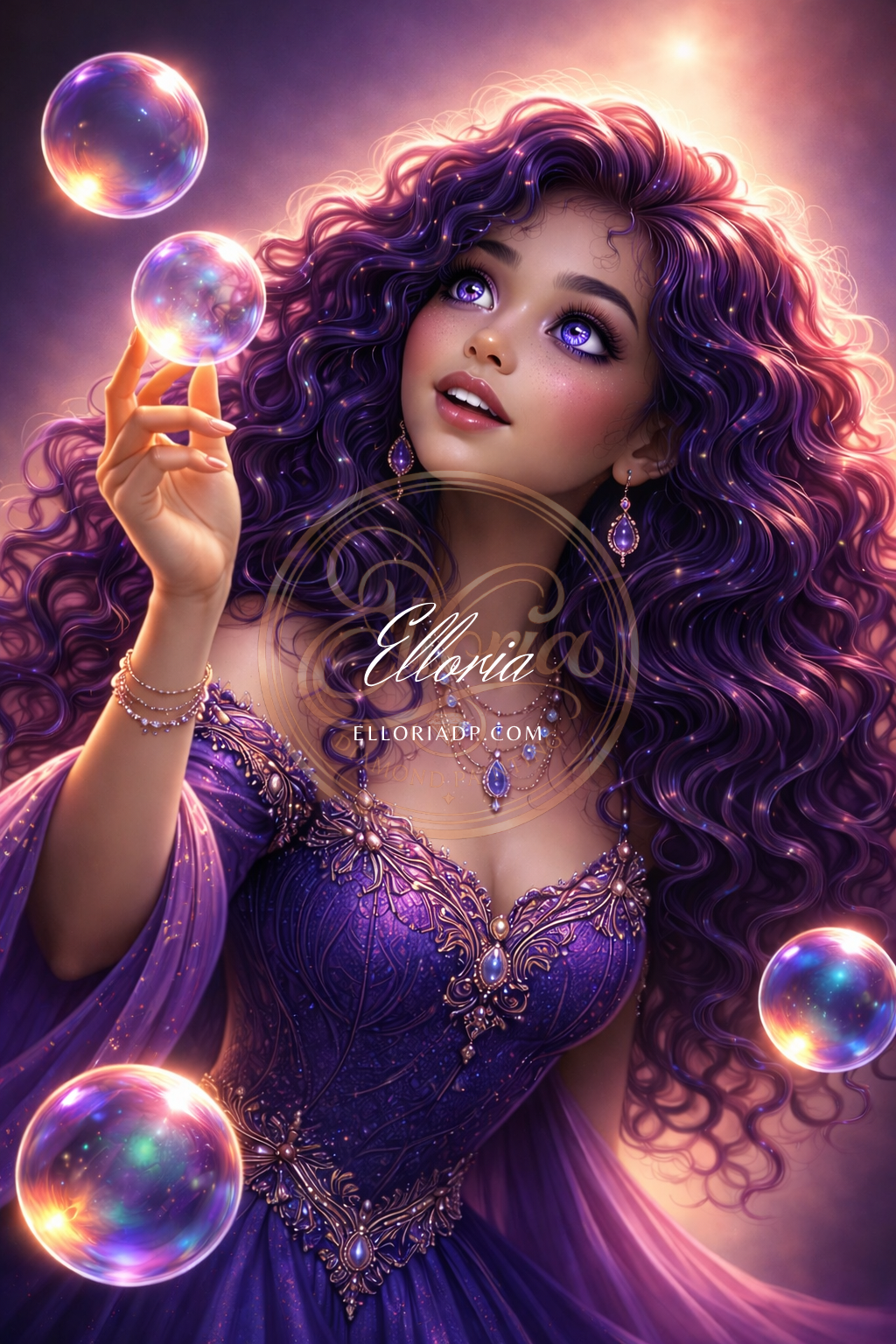 💜 Muse des Bulles Magiques
Elloria Diamond Painting