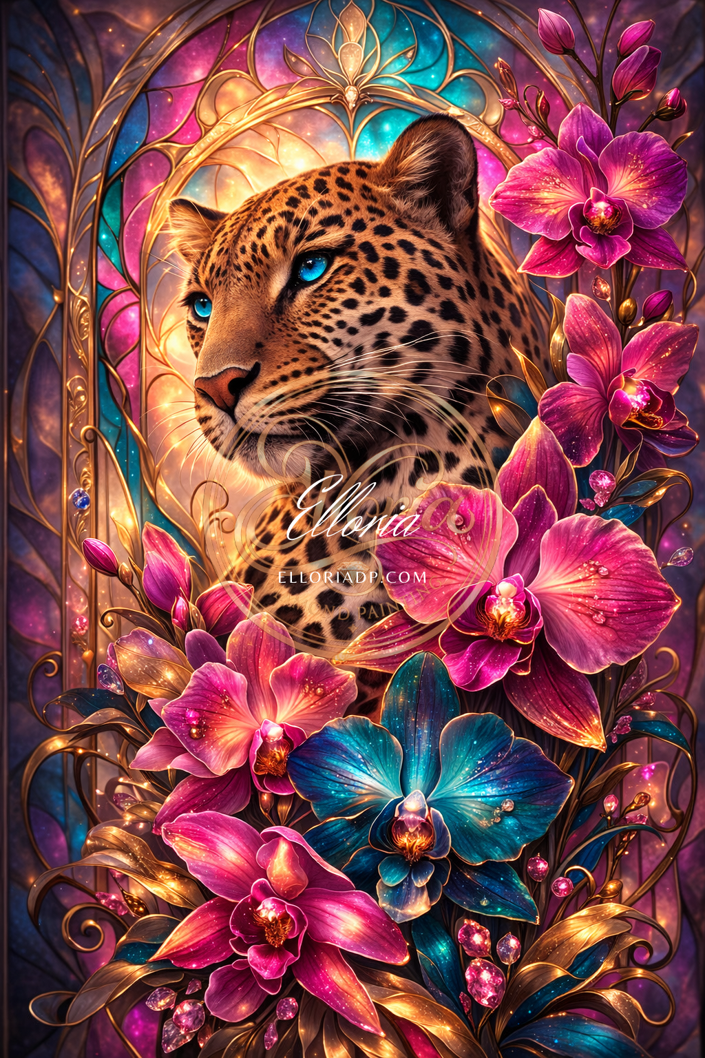 🐆 Léopard Orchidée
Elloria Diamond Painting