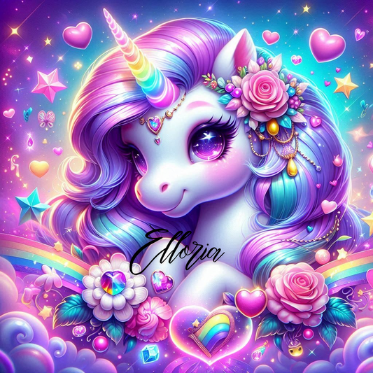 💎 Diamond Painting | Lyra, la Licorne Arc-en-Ciel