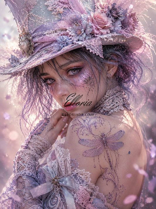 Demoiselle aux Ailes de Brume Diamond painting Elloria