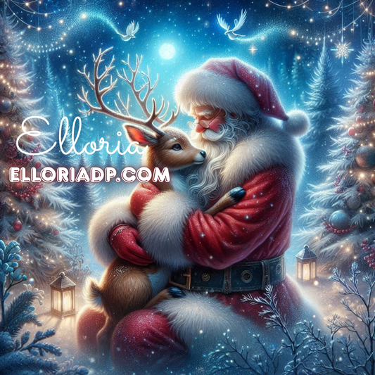 🎅❄️ Diamond Painting | Père Noël & Luneau le Renne | Collection Elloria Noël