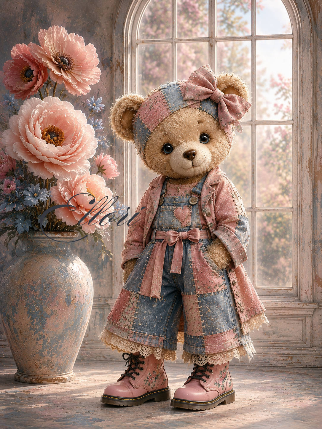 Diamond Painting Pétale, l’Ours Patchwork | Elloria