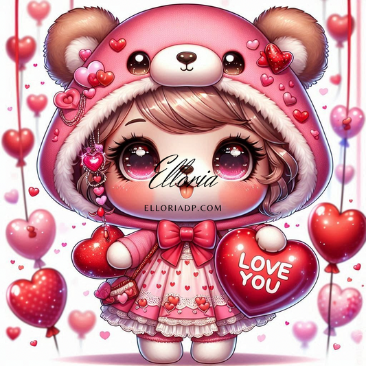 💗 💕 Câlin d’Amour – Diamond Painting Chibi | Elloria