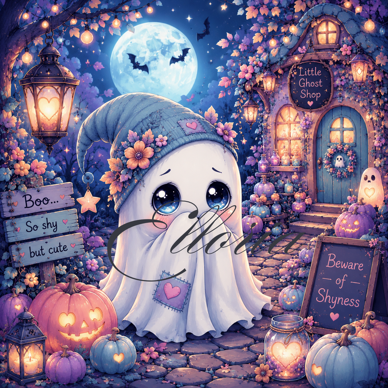 Diamond Painting Le Petit Fantôme Timide – Halloween | Elloria
