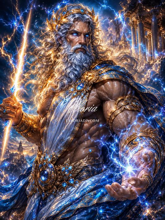 Diamond Painting Dieu de la Foudre – Roi Mythologique & Puissance Divine | Collection Premium Elloria