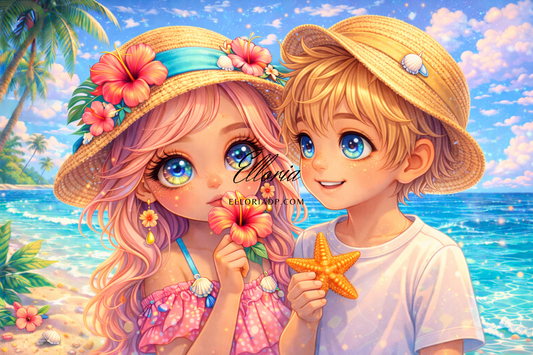 Diamond Painting Lilou & Léo – Souvenir d’Été – Elloria