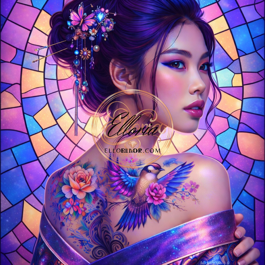 🦋 La Muse aux Tatouages Célestes
Elloria Diamond Painting