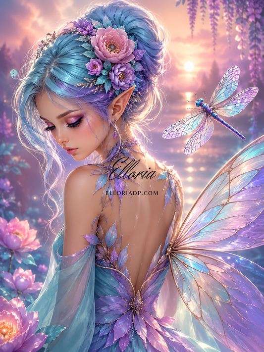 Diamond Painting Fée Libellule – Jardin Féérique & Ailes Irisées | Collection Premium Elloria