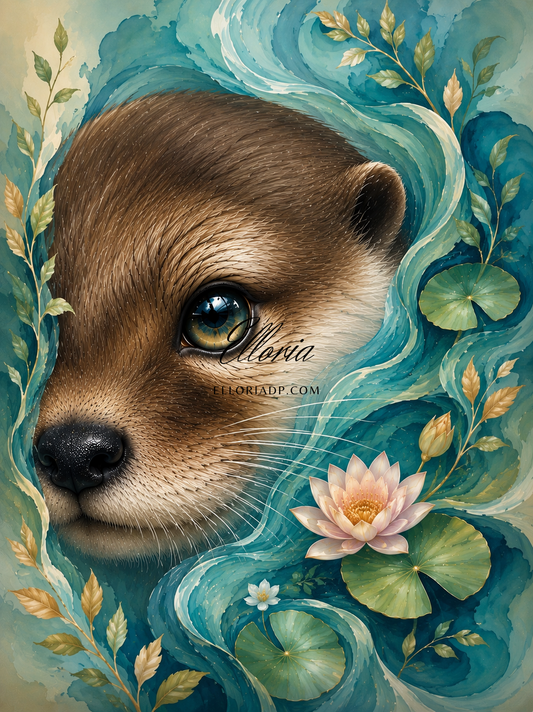 Loutre des Eaux Sereines | Diamond Painting Nature – Elloria