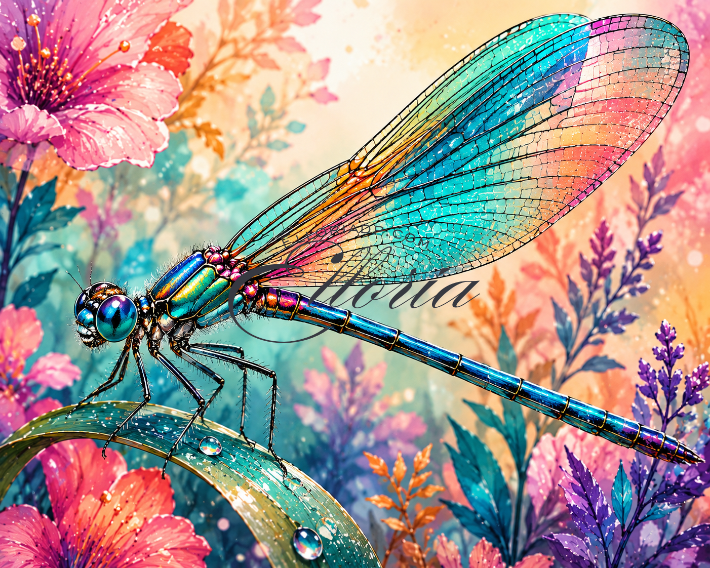Diamond Painting Libellule Arc-en-Ciel | Elloria