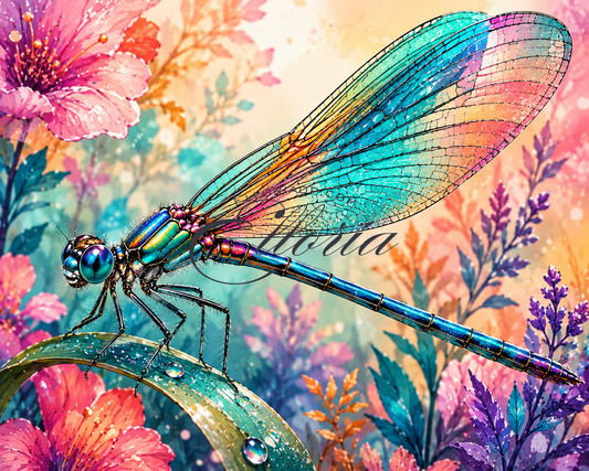 Diamond Painting Libellule Arc-en-Ciel | Elloria