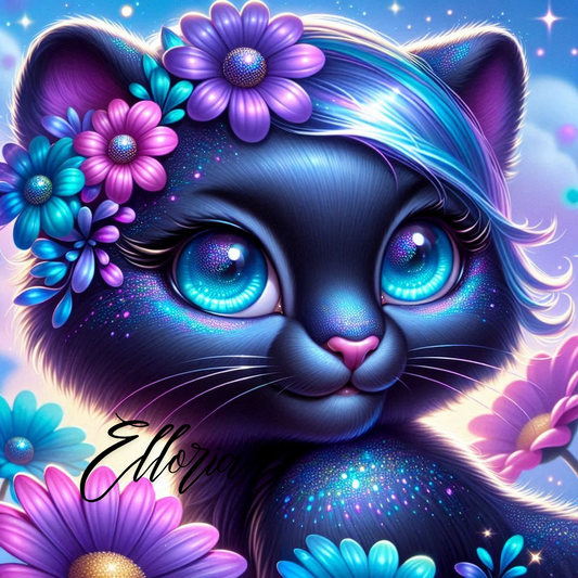 💎 Diamond Painting | Luma, le Chat des Fleurs