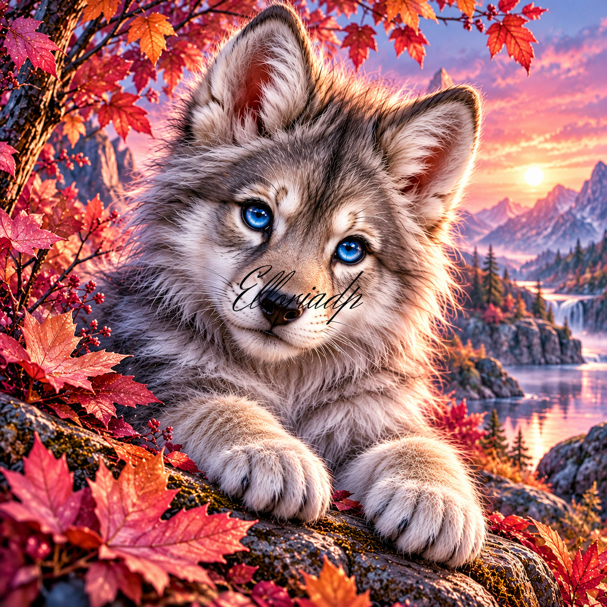 Le Petit Gardien des Cimes – Diamond Painting Loup | Elloria
