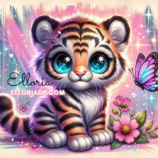 🐯 Diamond Painting – Petit Tigrou Lumi (Collection Little Moodies by Elloria)
