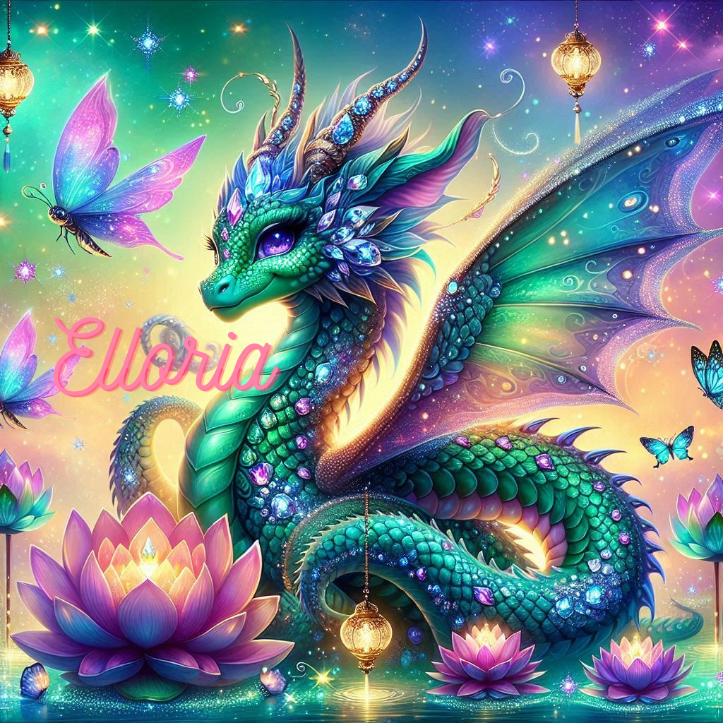 Diamond Painting – Le Dragon Émeraude des Lotus 🐉💎🌸