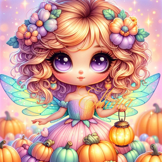 Diamond Painting – Lyra, la Fée des Lanternes ✨🎃🌸