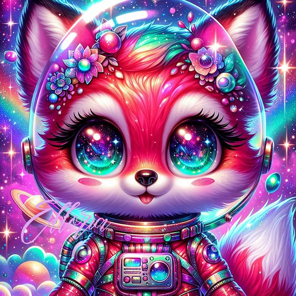 💎 Diamond Painting | Cosmofox, l’Exploratrice Galactique