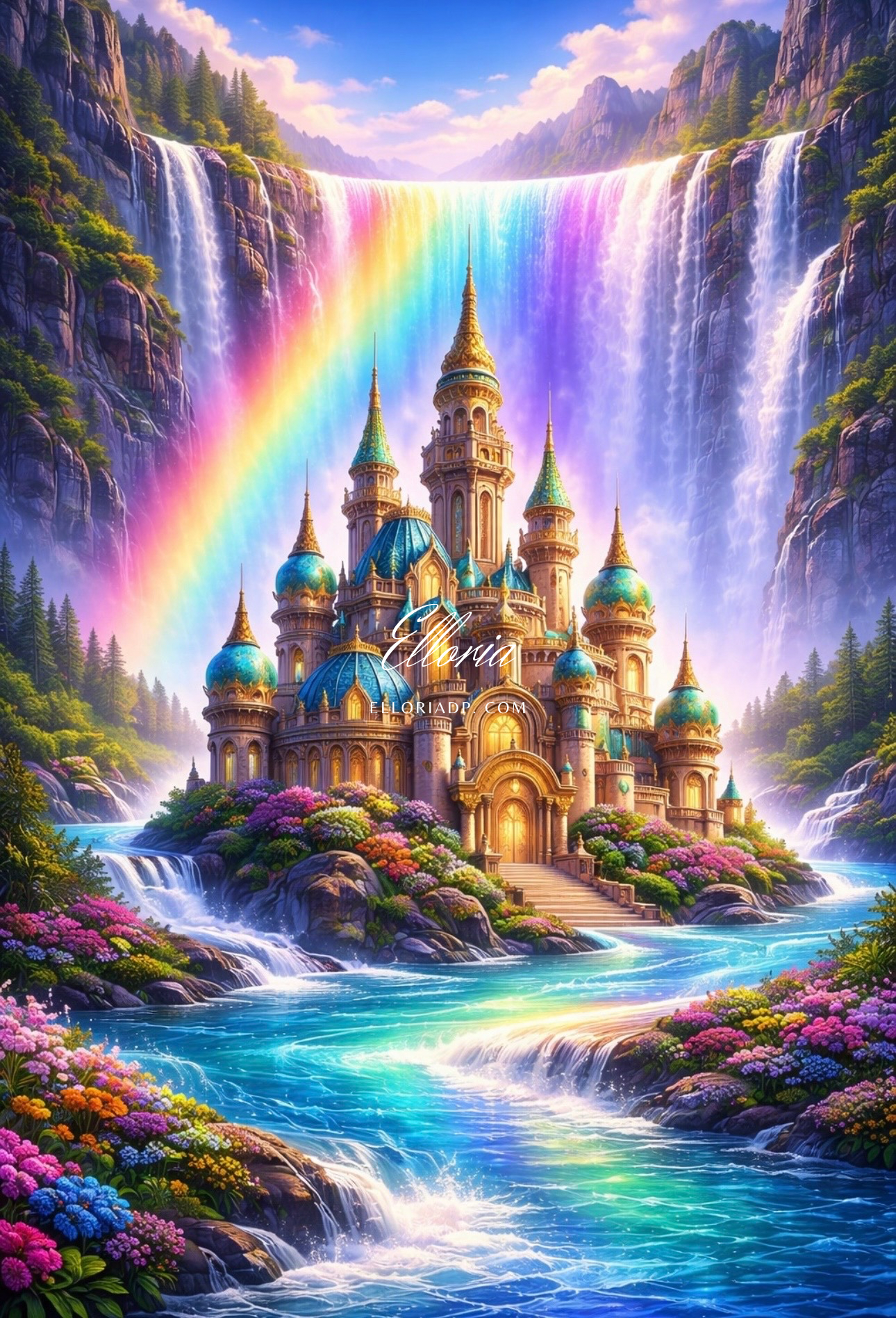 Diamond Painting Royaume Arc-en-Ciel Éternel – Elloria