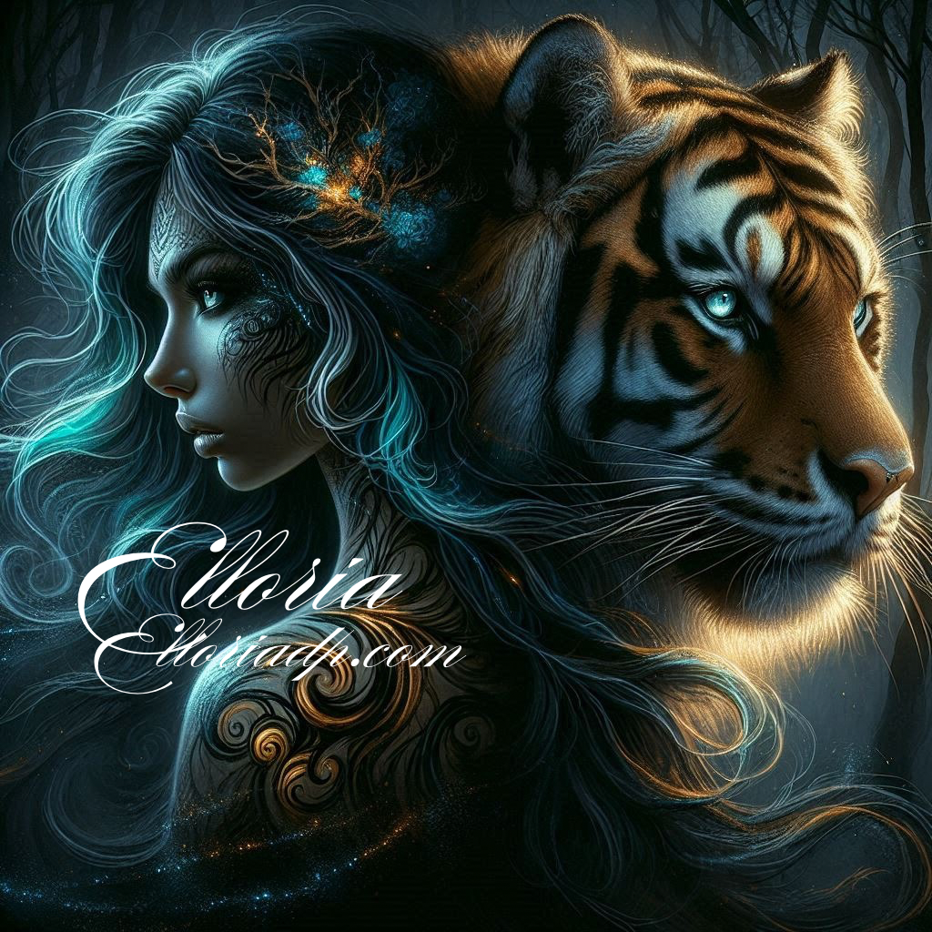 ✨ Diamond Painting | L’Ombre de Nyra et le Tigre des Brumes 🐅🌙