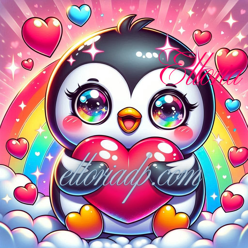 🎨 Diamond Painting – Poppy le Pingouin Arc-en-Ciel ❤️✨