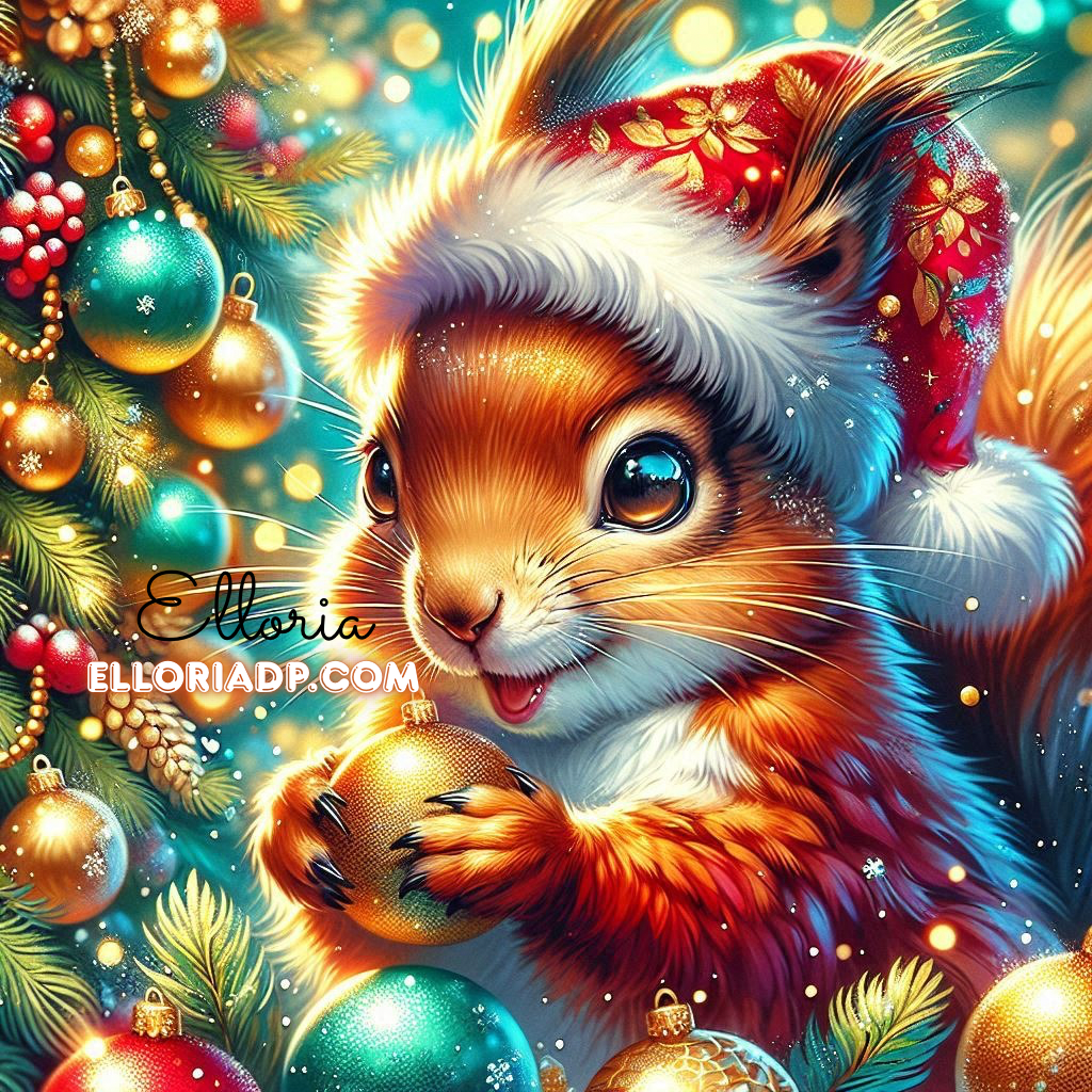 🐿️🎄 Diamond Painting – Noisette, l’Écureuil de Noël (By Elloria)