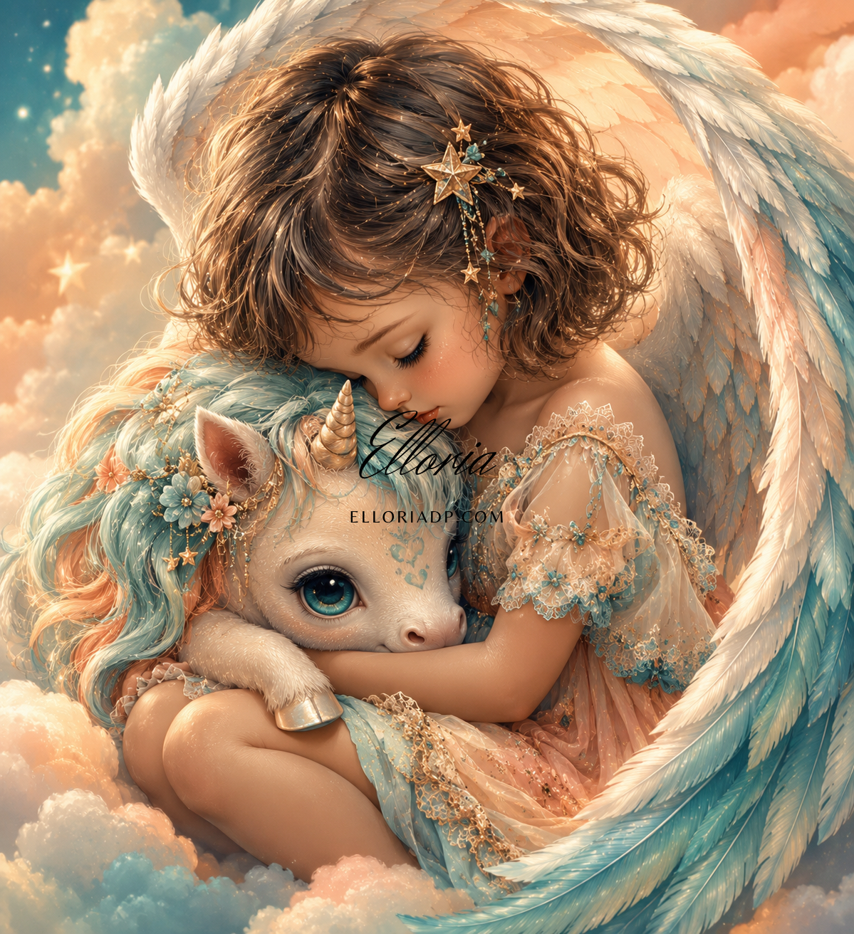 À l’abri de tes ailes – Diamond Painting Licorne Féerique | Elloria