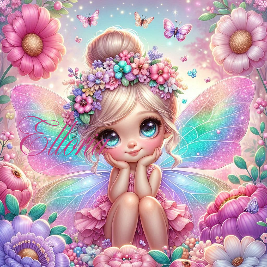 🌸 Diamond Painting – Lila, la petite fée des fleurs 🌸