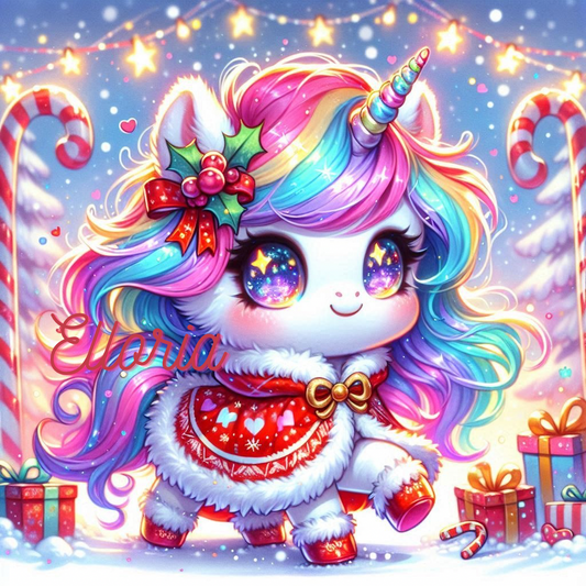 Diamond Painting – Licorne Magique de Noël