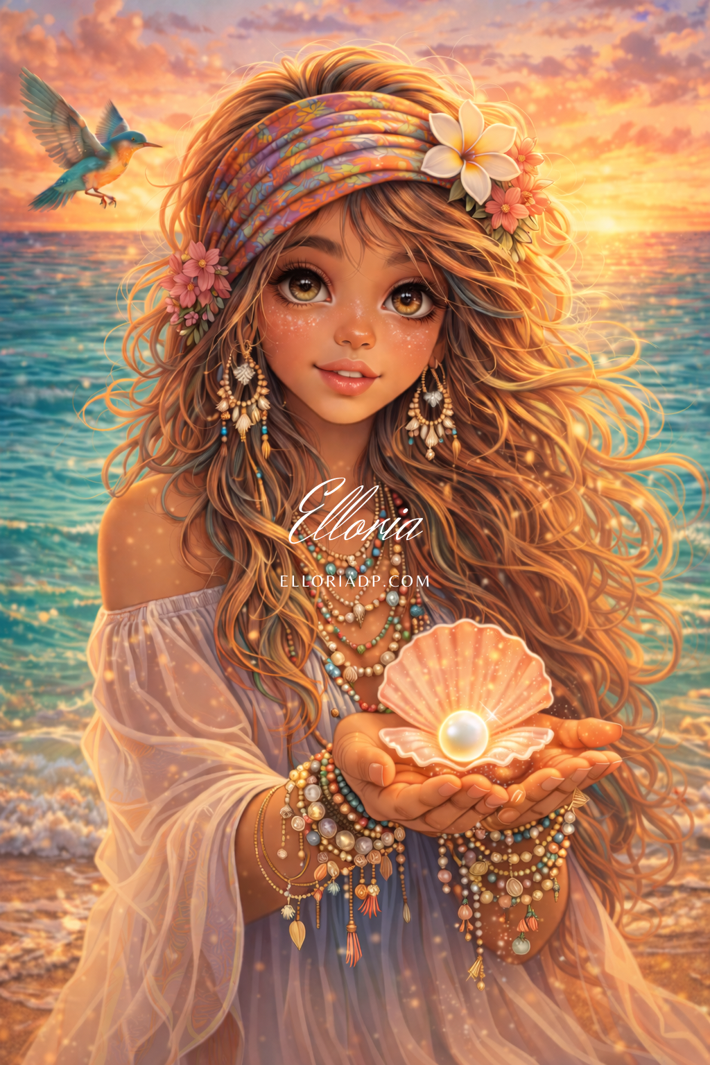 Perle des Horizons Dorés Diamond painting Elloria