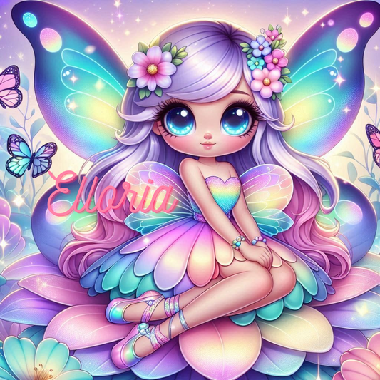 Diamond Painting – La Fée Arc-en-Ciel Lila 🌈🦋