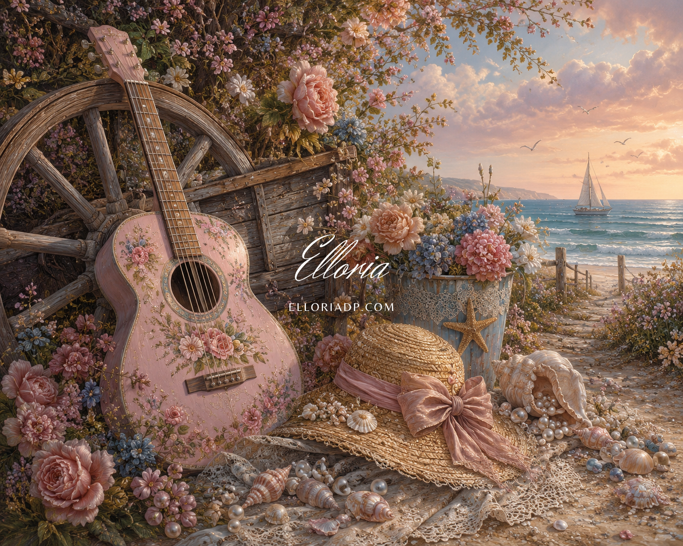 Mélodie du rivage enchanté Diamond painting Elloria