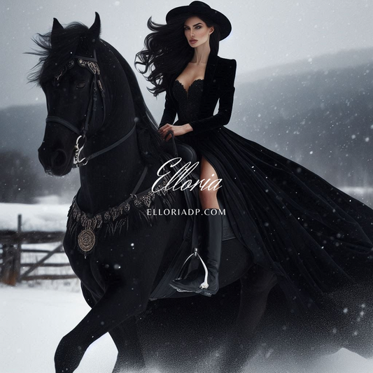 🖤 Elloria – Diamond Painting “La Cavalière Noire”