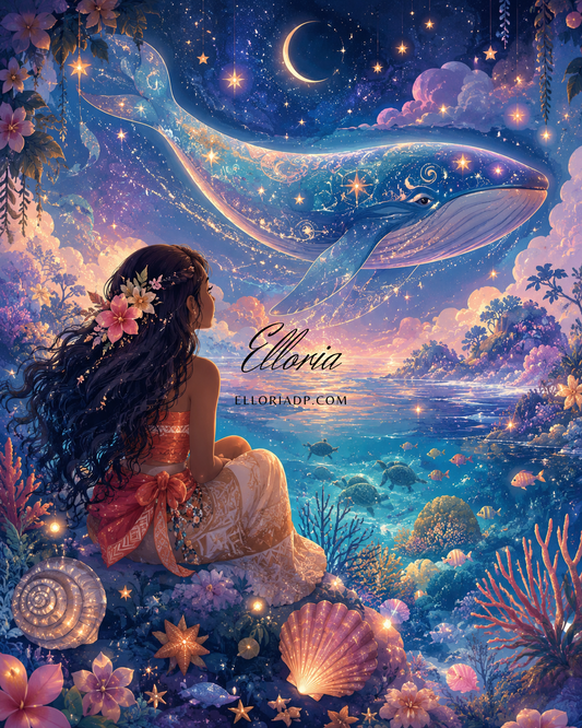 Là où nagent les étoiles – Diamond Painting Baleine | Elloria