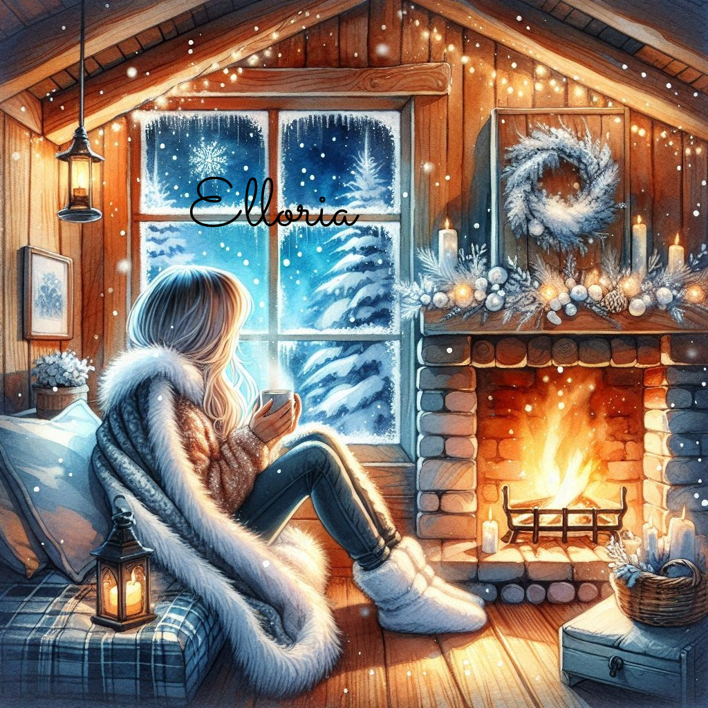 Diamond Painting – “Chalet d’Hiver & Douce Lumière” – Elloria