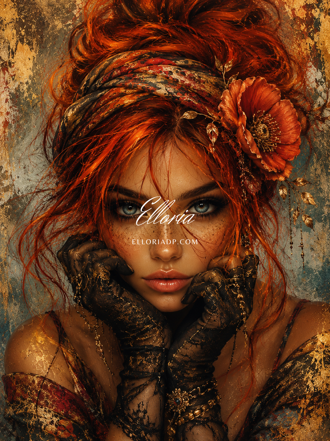 Muse des Flammes Sauvages 🔥🖤🍂 Diamond painting Elloria