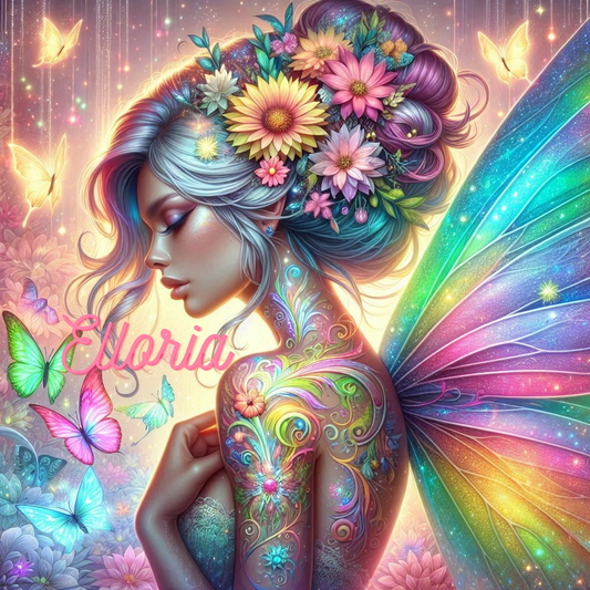 Diamond Painting – La Fée Althéa et les Papillons Arc-en-Ciel