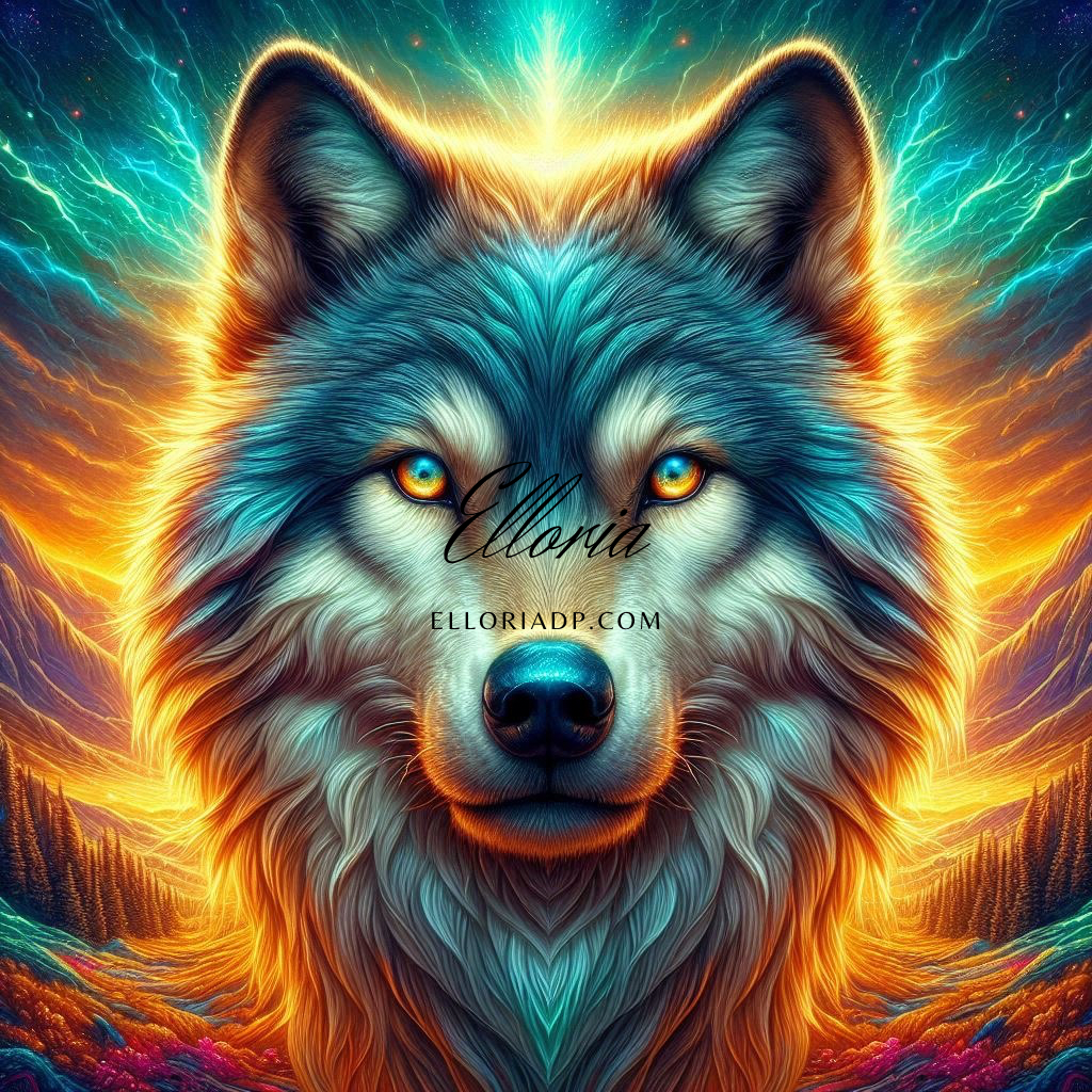 🔥 Elloria – Diamond Painting “L’Appel du Loup de Feu”