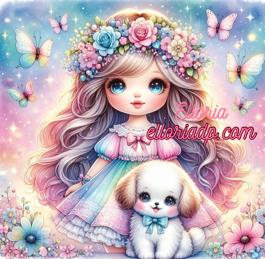 ✨ Diamond Painting – Élia et son chiot papillon ✨