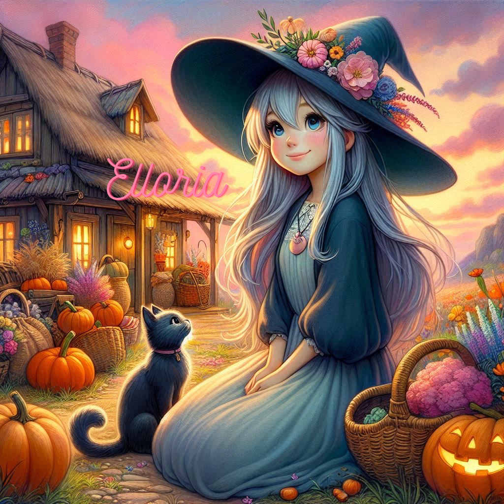 Diamond Painting – La Sorcière Lysandra et le Chat Nox