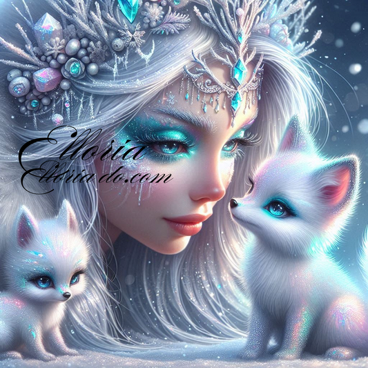 ✨ Diamond Painting | La Reine des Glaces et ses Louveteaux, Aëlya, Nox & Lyra ❄️