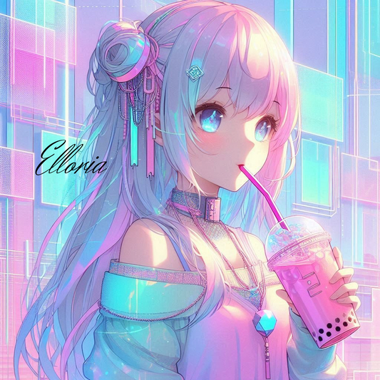 Diamond Painting – Cyber Boba Girl – Elloria