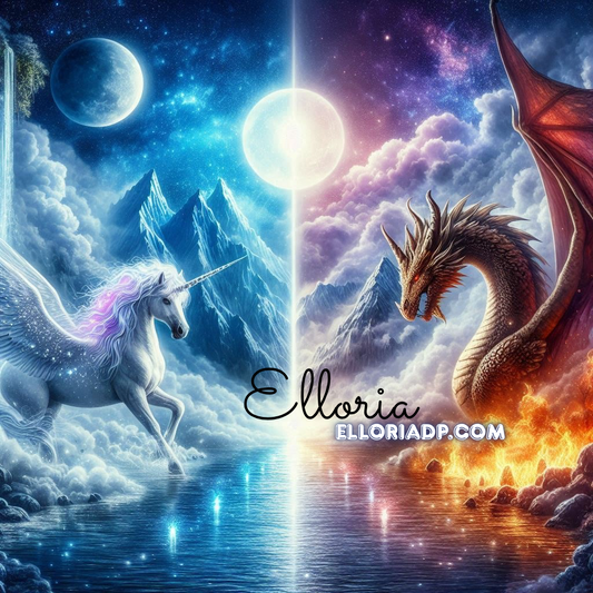 🐉🦄 Diamond Painting | Aëlios & Nyméria | Le Pacte des Deux Mondes | Collection Elloria