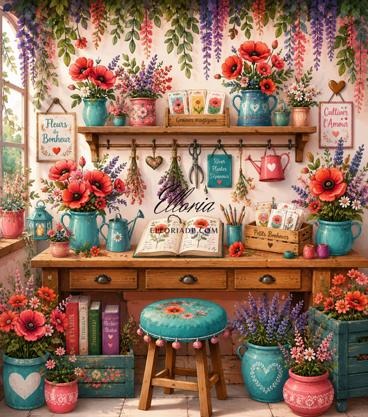 L’Atelier des Fleurs du Bonheur – Diamond Painting Cottage Fleuri | Elloria