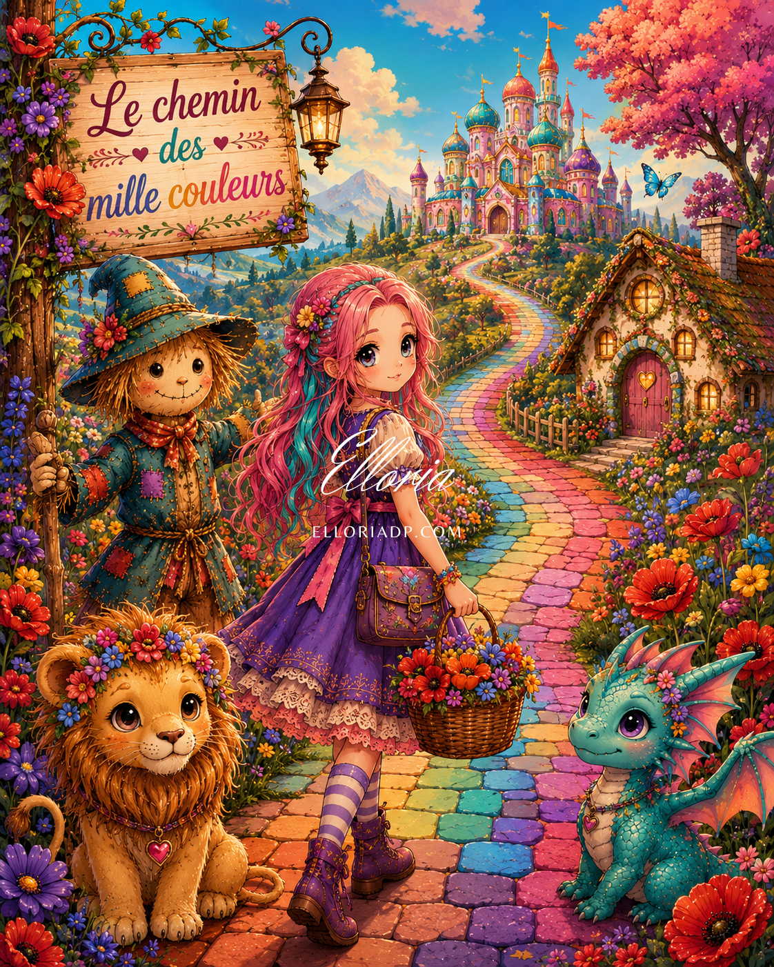Le Chemin des Mille Couleurs | Diamond Painting château féerique Elloria