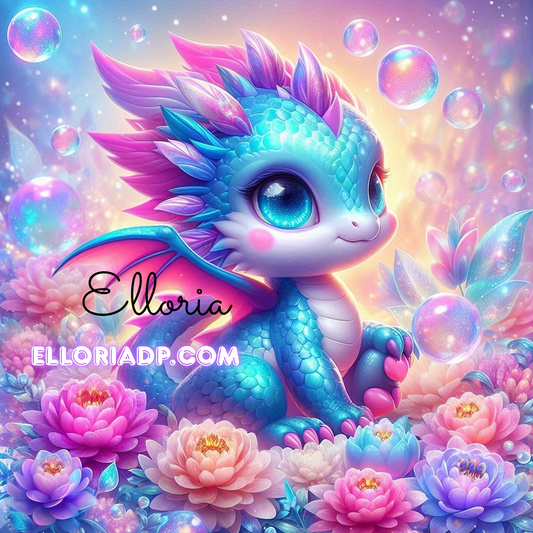 🐉💎 Diamond Painting | Lyloo le Petit Dragon des Lotus | Collection Elloria