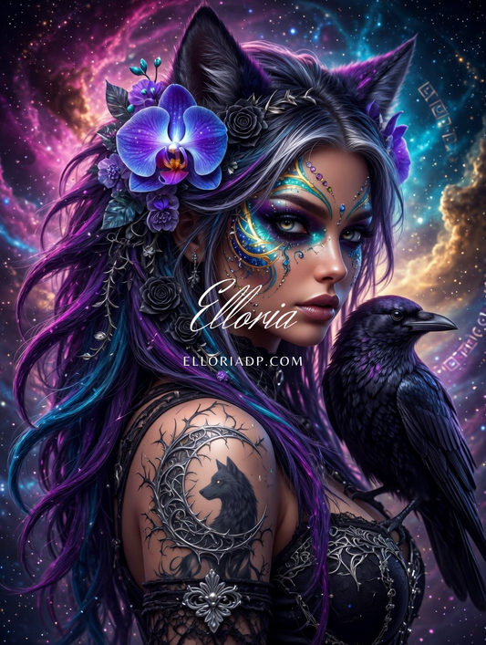 Diamond Painting Lunar Raven – Mystic Eclipse
